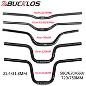 Кормило BUCKLOS MTB 580/620/720/780MM Кормило за велосипед тип лястовица 25.4MM 31.8MM Дръжка за планински велосипед Алуминиева щанга