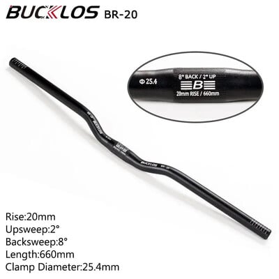 Кормило BUCKLOS MTB 580/620/720/780MM Кормило за велосипед тип лястовица 25.4MM 31.8MM Дръжка за планински велосипед Алуминиева щанга