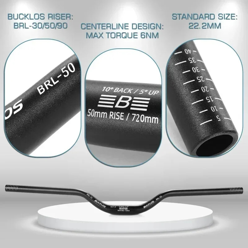 Кормило BUCKLOS MTB 580/620/720/780MM Кормило за велосипед тип лястовица 25.4MM 31.8MM Дръжка за планински велосипед Алуминиева щанга