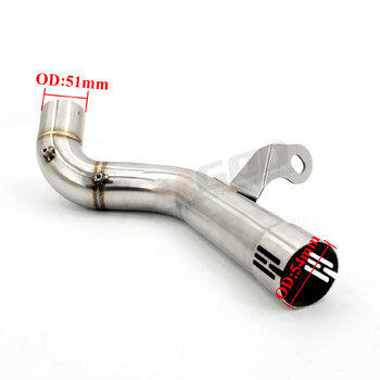 Για BMW F850GS F750GS 850 F850 F750 GS 51mm Μοτοσικλέτα Slip-On Middle Link Pipe Escape Moto Exhaust Elbow Bike Racing Motorcross