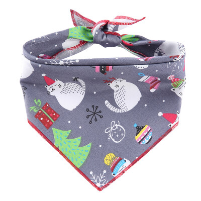 Ziemassvētku regulējami kaķu priekšautiņi maziem suņiem kaklasiksnas kaklasaite Helovīna kaķu šalle kucēnu bandanas kaķu trīsstūrveida tauriņiem