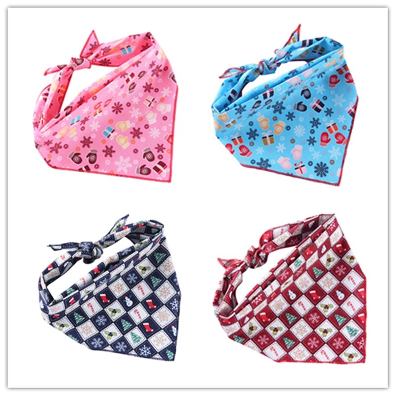 Ziemassvētku regulējami kaķu priekšautiņi maziem suņiem kaklasiksnas kaklasaite Helovīna kaķu šalle kucēnu bandanas kaķu trīsstūrveida tauriņiem