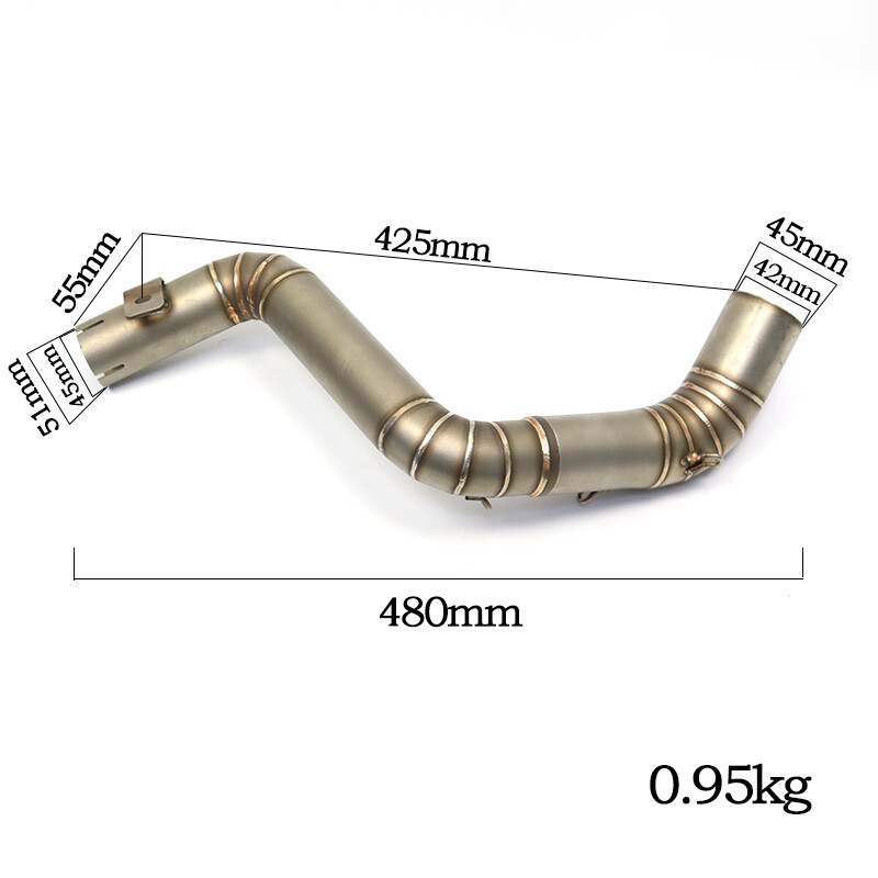 Motociklo išmetimo vidurinis vamzdis, tinkamas KTM Duke 200 250 Duke 390 modifikuotas motociklo išmetimo vidurinis jungties vamzdis, duslintuvas
