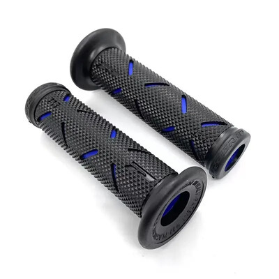 2 bucăți 7/8 "22mm mânere universale pentru mâner pentru motociclete CNC aluminiu + cauciuc roșu albastru aur mâner pentru ghidon pentru scuter E-bike motocicletă