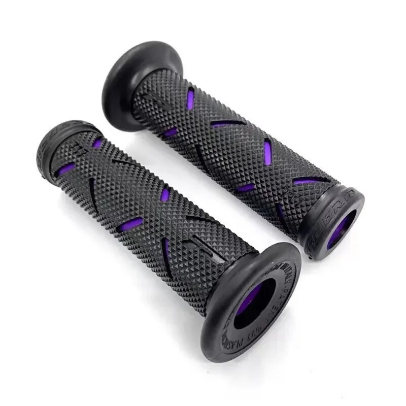 2 bucăți 7/8 "22mm mânere universale pentru mâner pentru motociclete CNC aluminiu + cauciuc roșu albastru aur mâner pentru ghidon pentru scuter E-bike motocicletă