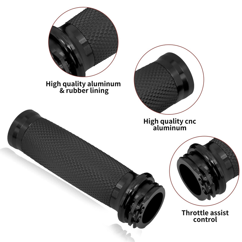 Motociklo juodos/chrominės 1" 25 mm rankenos rankenos, skirtos Harley Sportster 883 1200 XL Touring Street Glide Dyna Softail VRSC