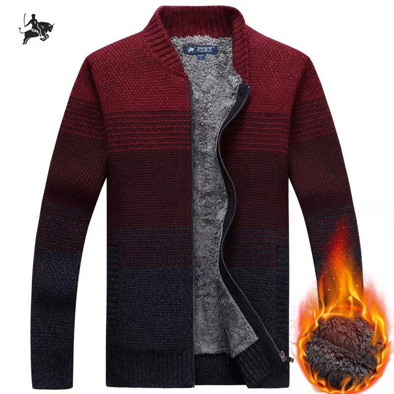 Naujas aksominis pastorintas megztinis švarkas vyrams korėjietiško stiliaus laisvalaikio megztinis megztinis aksominis viršus rudenį ir žiemą madingas