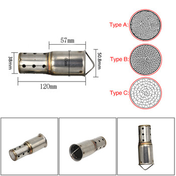 SCL MOTOS Universal 50,8 mm 60 mm μπροστινός καταλύτης μοτοσυκλέτας DB Killer αφαιρούμενος σιγαστήρας για σιγαστήρα εξάτμισης μοτοσικλετών Νέο