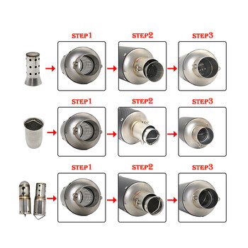 SCL MOTOS Universal 50,8 mm 60 mm μπροστινός καταλύτης μοτοσυκλέτας DB Killer αφαιρούμενος σιγαστήρας για σιγαστήρα εξάτμισης μοτοσικλετών Νέο