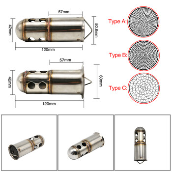 SCL MOTOS Universal 50,8 mm 60 mm μπροστινός καταλύτης μοτοσυκλέτας DB Killer αφαιρούμενος σιγαστήρας για σιγαστήρα εξάτμισης μοτοσικλετών Νέο