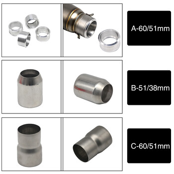 SCL Racing Universal Motorcycle Exhaust Echappement Moto Adapters Adapter Adapter 38-51mm 51-60mm 61-51mm Pipe Adapter Connector