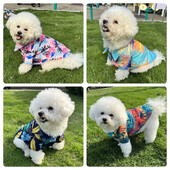Pet Beach Wear Cămașă hawaiană Pet Dog Cat Four Seasons Shirt Materiale de îmbrăcăminte
