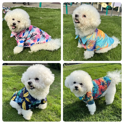 Pet Beach Wear Havajų marškinėliai Pet Dog Cat Four Seasons marškinėliai, drabužių reikmenys