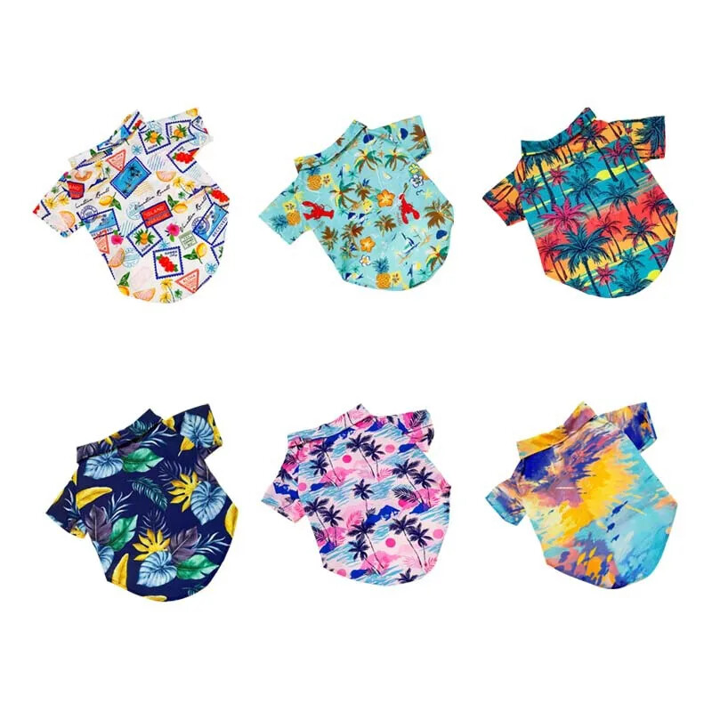 Pet Beach Wear Cămașă hawaiană Pet Dog Cat Four Seasons Shirt Materiale de îmbrăcăminte