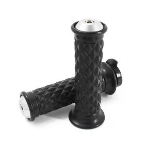 Naujos universalios 7/8 colių 22 mm neslystančios senovinių motociklų kavinės lenktynininkų guminės rankenos rankenos su „Blance Block“