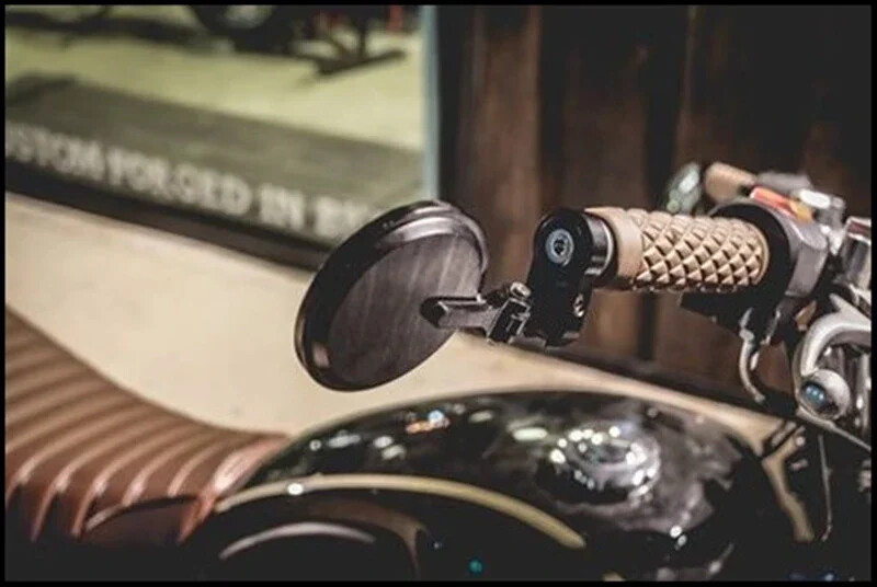 Naujos universalios 7/8 colių 22 mm neslystančios senovinių motociklų kavinės lenktynininkų guminės rankenos rankenos su „Blance Block“