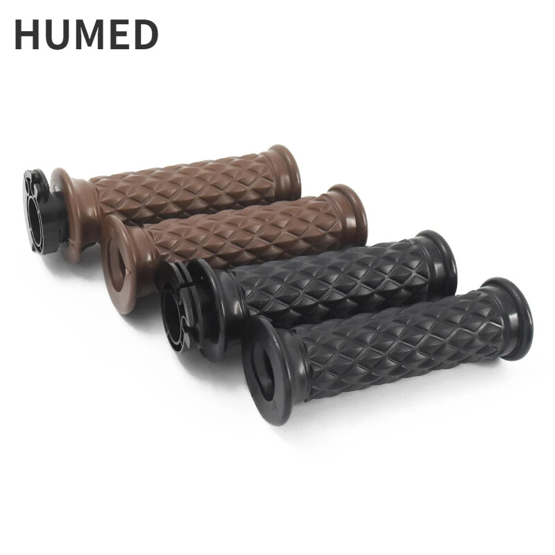 Naujos universalios 7/8 colių 22 mm neslystančios senovinių motociklų kavinės lenktynininkų guminės rankenos rankenos su „Blance Block“