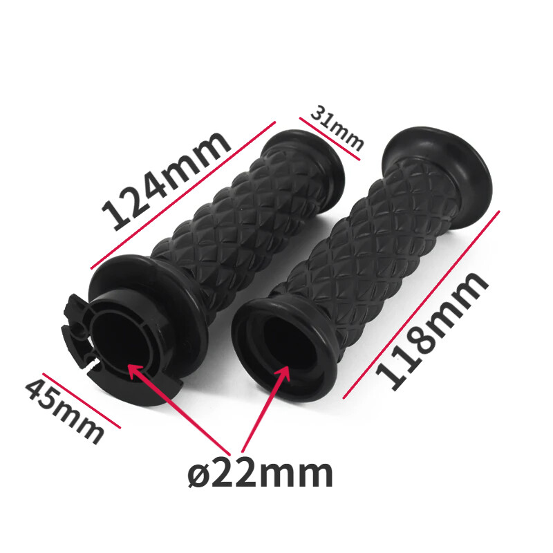 Naujos universalios 7/8 colių 22 mm neslystančios senovinių motociklų kavinės lenktynininkų guminės rankenos rankenos su „Blance Block“