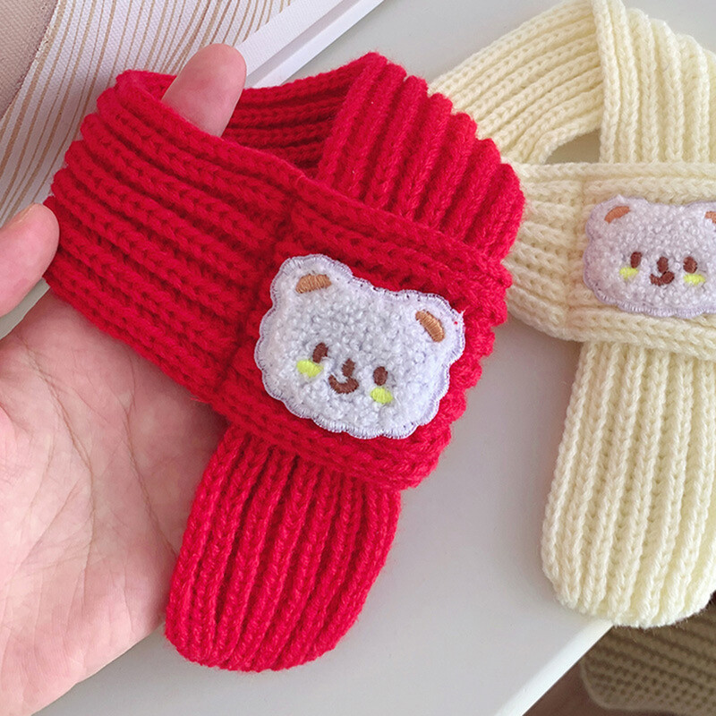 Animacinio filmo meškiuko spausdinimas kačių šunų šalikas, apsaugantis nuo atsiskyrimo naminių gyvūnėlių kaklo šalikas mažiems šunims šuniukas kačiukas Naujųjų metų Kalėdų dovanos