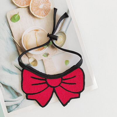 Papion de pisică în stil de desene animate, drăguț pentru animale de companie, saliva, prosop, ținute pentru câini, decor pentru gât, pisică, tricotat, consumabile pentru câini mici, eșarfă drăguță cu fundă