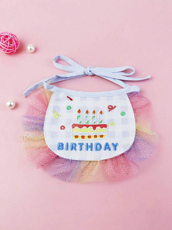 Bavete și pălărie de petrecere pentru aniversarea animalelor de companie, pisică, câine, dantelă, saliva, prosop, mini bandană pentru câini, eșarfă, articole de îmbrăcare pentru ziua de naștere a câinelui