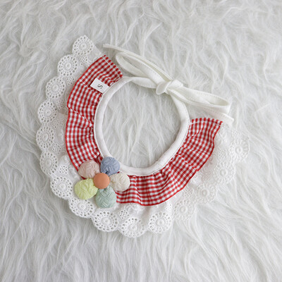 Mājdzīvnieks Bib Kaķis Suns Ziedu Šalle Jauki Suņi Siekalu dvielis Kaķa kakla lakats Mājdzīvnieku saģērbšanas piederumi