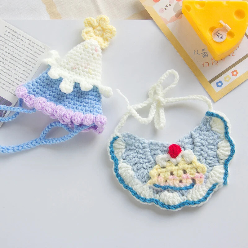 Rudens žiemos kačių skrybėlių rinkinys Miela rafinuota naminių gyvūnėlių kepurė šuniukas Kačiukai Megzta kepurė Vakarėlis Fotosesijos rekvizitai Dekoravimo katės priedai