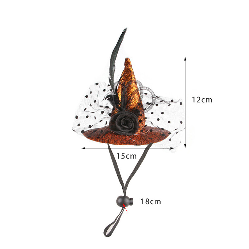 Naminių gyvūnėlių kosmetikos kostiumai Skrybėlė Helovino raganos vedlys Juokingi naminių gyvūnėlių paltai mažiems šunims Kitty Festival Aksesuarai