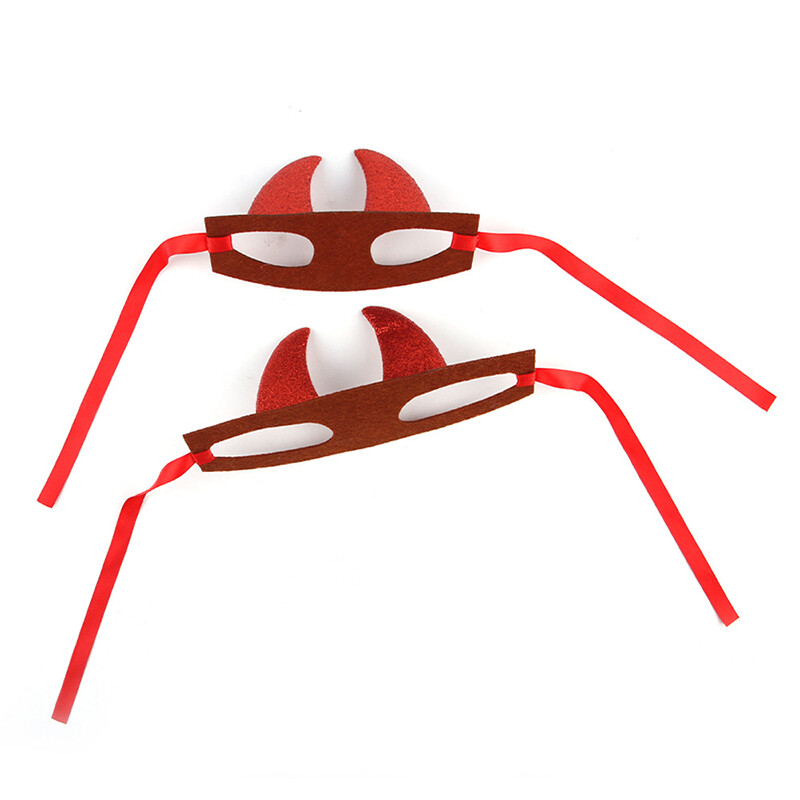 Kaķa Vērša ragi Filcēšana Helovīna rotājumi Mājdzīvnieki Jauki ballītes Labvēlīgi Fotografēšanas Rekvizīti Svētku galvassega ar siksnām svinībām