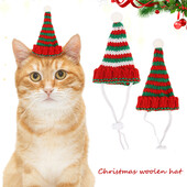 Kalėdinė mini mezgimo naminių gyvūnėlių kepurė Šaliko medžiaga rankdarbiams Papuošalai Mieli kačių šunų drabužiai Aksesuarai Siuvimo amatų reikmenys