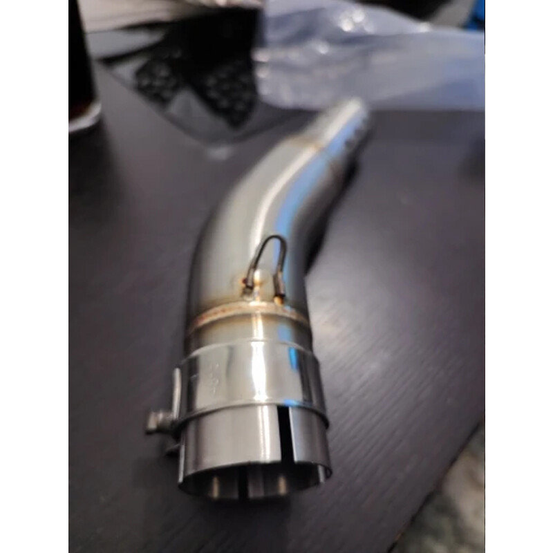 Motocikla izplūdes vidējā savienojuma caurules slīdēšana priekš CFMOTO NK400 NK650 NK 400 650 modificēta trokšņa slāpētāja Moto evakuācijas sistēma nerūsējošā tērauda