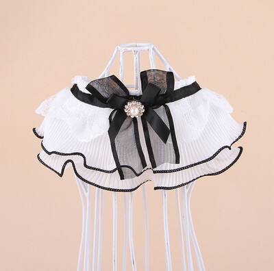 Doggy Bib dvielis Satriecošs pērļu rotājums mežģīņu apkakle Regulējama kaķa suņu priekšautiņi mājdzīvnieku aksesuāri kucēns kakla lakata siksnas šalle