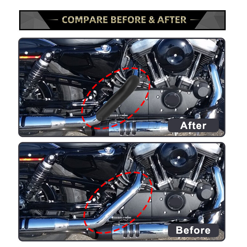 Išmetimo vamzdžio skydas, šilumos dangtis, motociklo duslintuvas, apsauga, priedai, motokroso universalus, skirtas Harley Honda Yamaha Custom