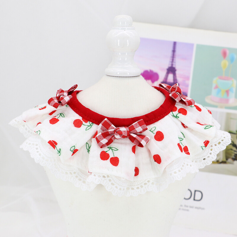 Jauka mežģīņu apkakle suņiem