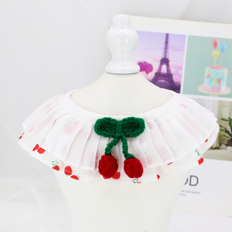 Jauka mežģīņu apkakle suņiem