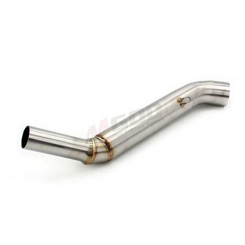 NS200, skirtas BajajPulsarNS200 Bajaj NS 200 51 mm krosinio motociklo išmetimo vidurinės vidurinės jungties vamzdžio lenktynėms nerūdijančio plieno alkūnė