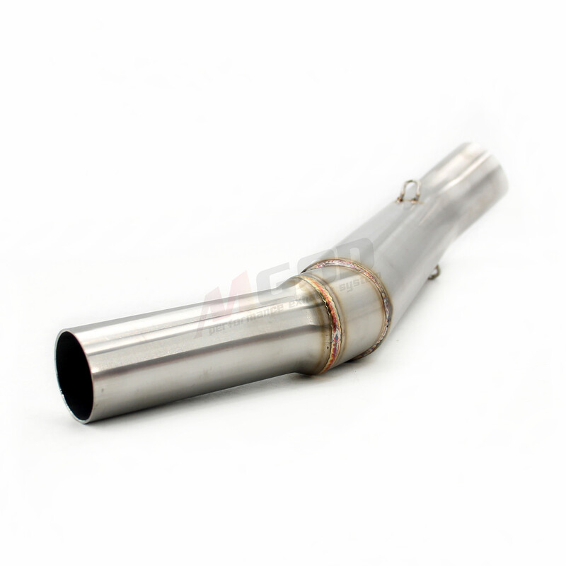 NS200, skirtas BajajPulsarNS200 Bajaj NS 200 51 mm krosinio motociklo išmetimo vidurinės vidurinės jungties vamzdžio lenktynėms nerūdijančio plieno alkūnė