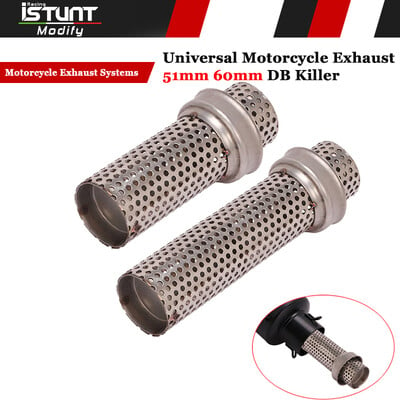 Slip On Univerzalni motocikl 51mm 60mm DB Killer prigušivač buke Eliminator zvuka Modify Exhaust Slip On Flow Moto Escape prigušivač