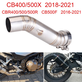 За Honda CBR500/500R CB500F/500X CB400 CBR400 2016-2021 Средна връзка на изпускателната тръба на мотоциклета CBR500/500R CB500X CB400 CBR400