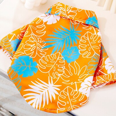 Vasariniai šunų drabužiai Havajų stiliaus Pet Beach šunų marškiniai Mados šuniuko liemenė Kokoso rašto katės marškinėliai Čihuahua Yorkies naminiai drabužiai