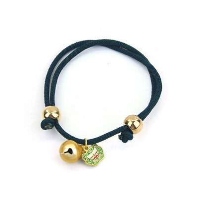 3 spalvų naminių kačių raudona virvė Maža varpelio antkaklis tinka mažam šuniui triušiui katei Mielam šuniui raudonos virvės karoliai meškiukas Naujųjų metų antkaklis