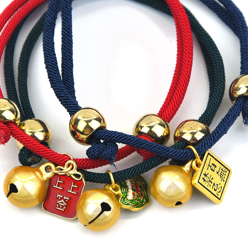 3 spalvų naminių kačių raudona virvė Maža varpelio antkaklis tinka mažam šuniui triušiui katei Mielam šuniui raudonos virvės karoliai meškiukas Naujųjų metų antkaklis