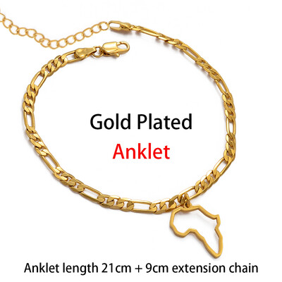 Anniyo Outline Africa Harta gleznă femei Gilrs lanț de picioare bijuterii culoare aurie bijuterii cu ridicata Harta africană #202421