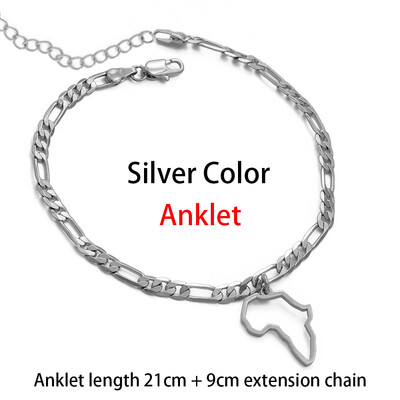 Anniyo Outline Africa Harta gleznă femei Gilrs lanț de picioare bijuterii culoare aurie bijuterii cu ridicata Harta africană #202421