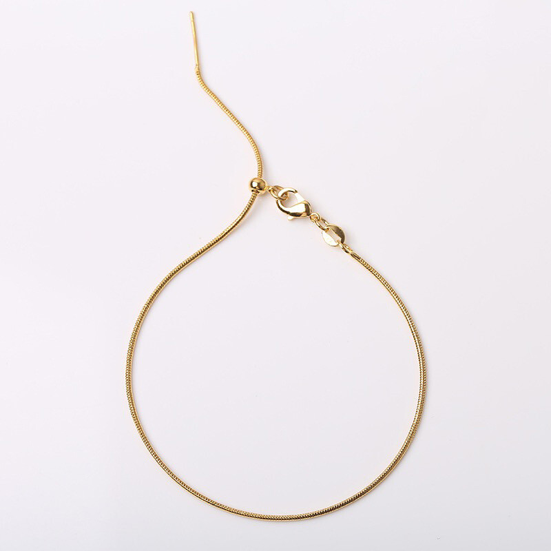 DIY čūskas kaula adatu rokassprādzes kaklarota vīriešiem sievietēm regulējamas krelles rokassprādze īpaši smalka ķēde