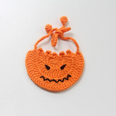 Helovino vaiduoklių festivalis Katės nėrimo antkaklis šuniui augintiniui seilinukas dekoravimas antkaklis moliūgas rankų darbo vilnos mezgimo šunų bandana