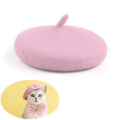 Šunų vilnos beretės kepurė Katė Madinga beretė Creative Mini vienspalvė kepurė naminiams gyvūnėliams šuniukų galvos apdangalai Dekoratyvinė kepurė mažam ir vidutiniam šuniui