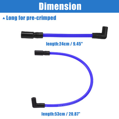 X Autohaux 2 PCS 10.4mm 10mm motociklo uždegimo žvakės laidas, skirtas Harley-davidson Softail Dyna FXD 1999-2017 motociklų priedams