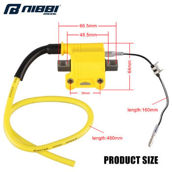 NIBBI Universal Ignition Coil Fit for Street Bike Off-Rord Racing Dirt Bike ATV Scooter 4T Ignition System