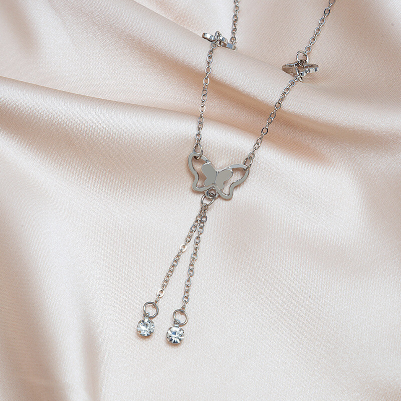 Bohēmijas zelta sudraba krāsas dobi tauriņu potītes sievietēm Modes kukaiņu cirkons potītes rokassprādze vasaras pludmales pēdu ķēdes dārgakmens